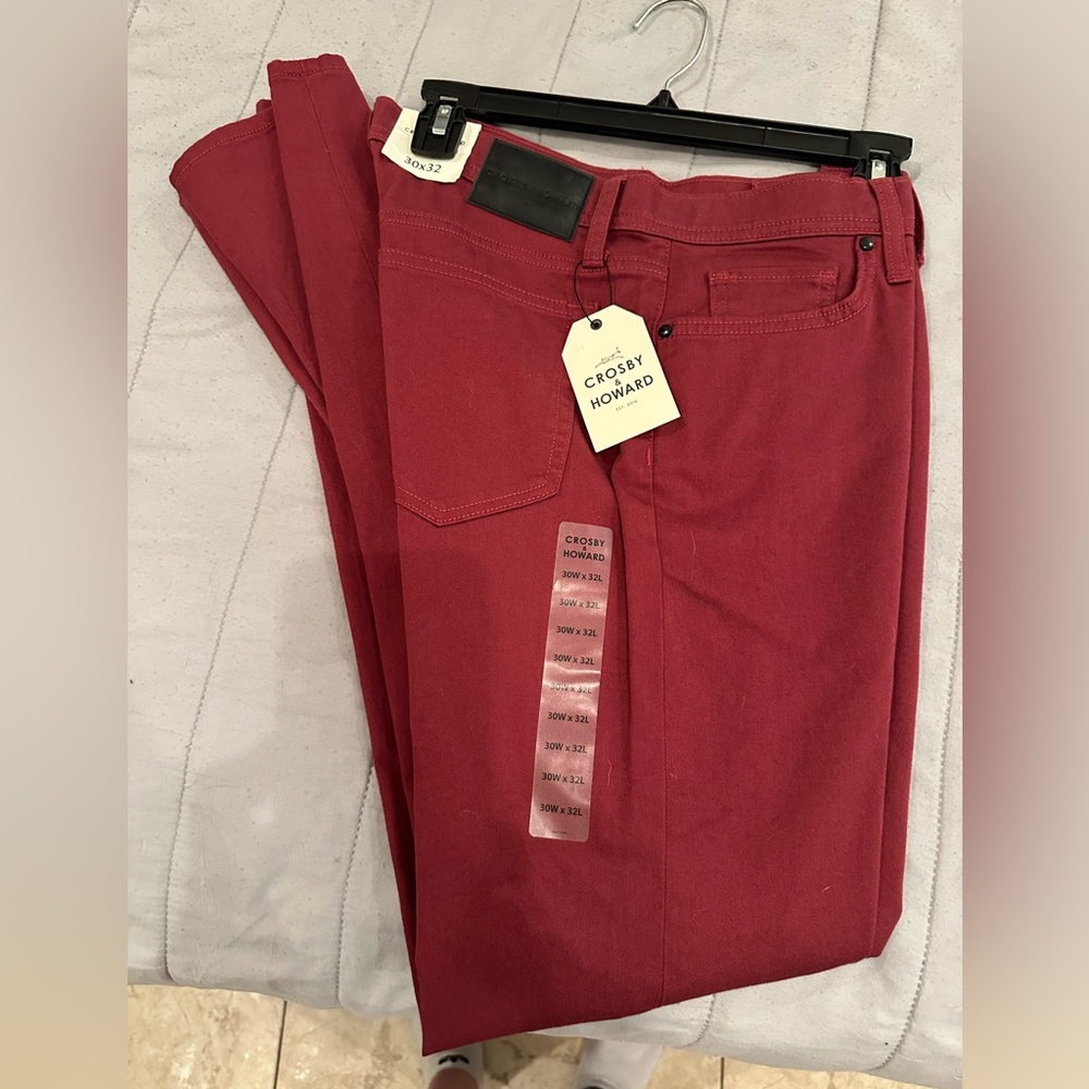 Burgandy 30 x 32 Crosby & Howard pants